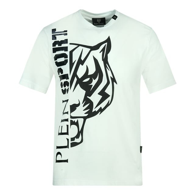 

Футболка с логотипом Tiger Side Plein Sport, белый