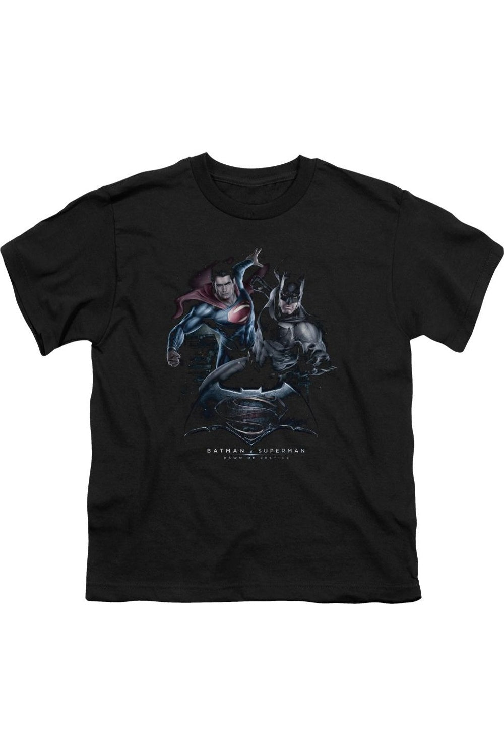 

Футболка с коротким рукавом для детей "Бэтмен против Супермена: Команда" Gildan, черный
