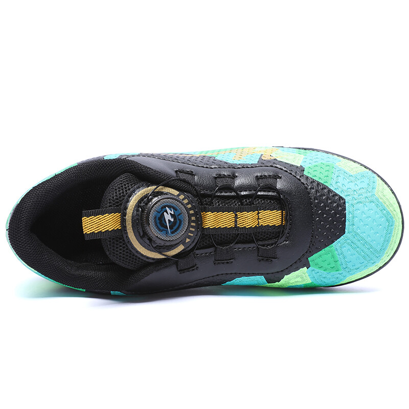 Детские футбольные бутсы Kids Low-top Black/Green Binary, черный/зеленый — фото 2