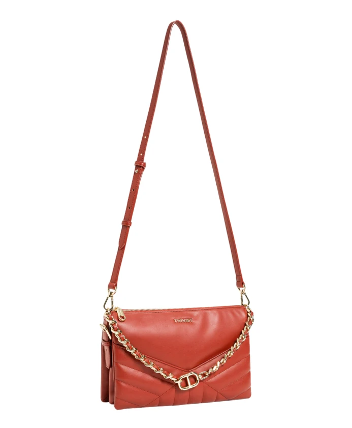 

Геометрическая стеганая сумка через плечо Twinset, оранжевый