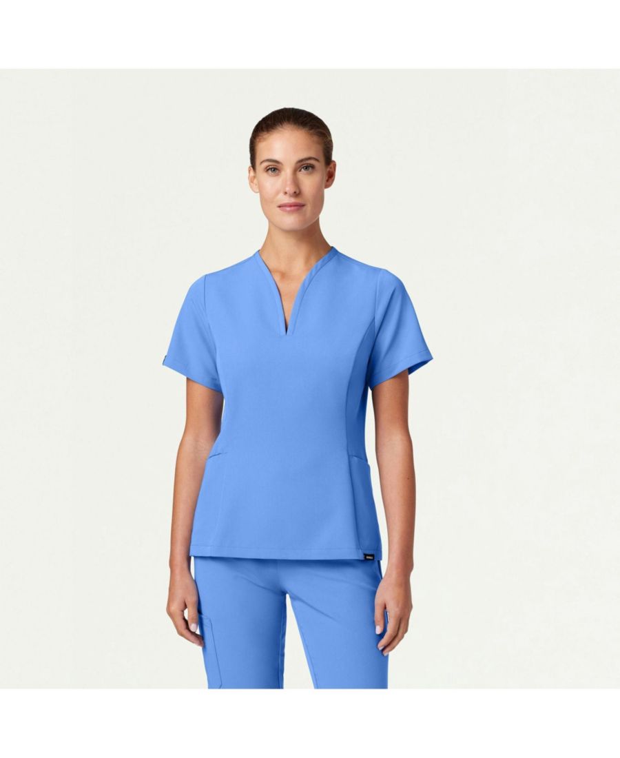 

Женская медицинская рубашка Calix с двумя карманами и V-образным вырезом Jaanuu, Ceil blue