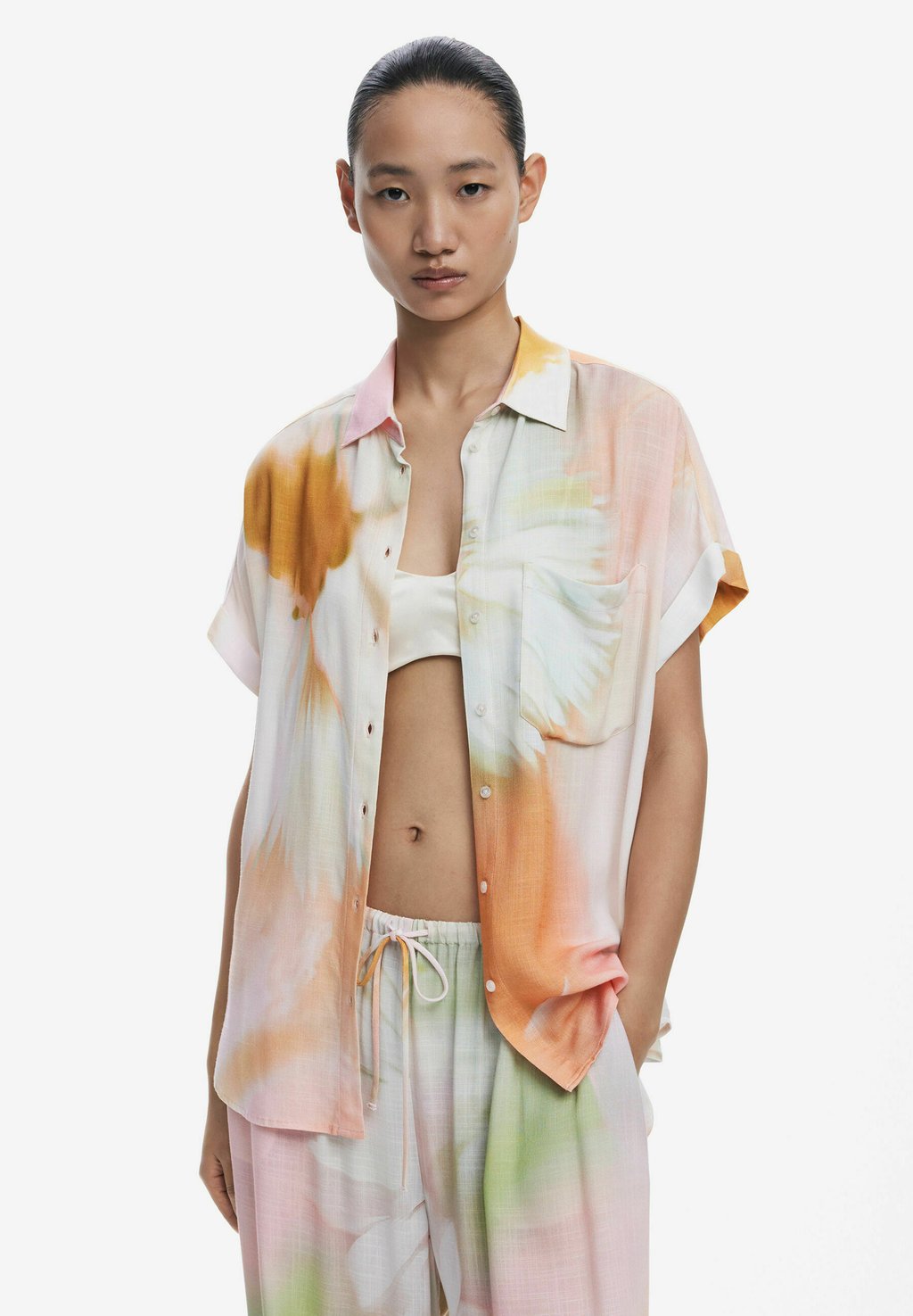 

Блузка на пуговицах SHORT-SLEEVE TIE-DYE Desigual, мультиколор