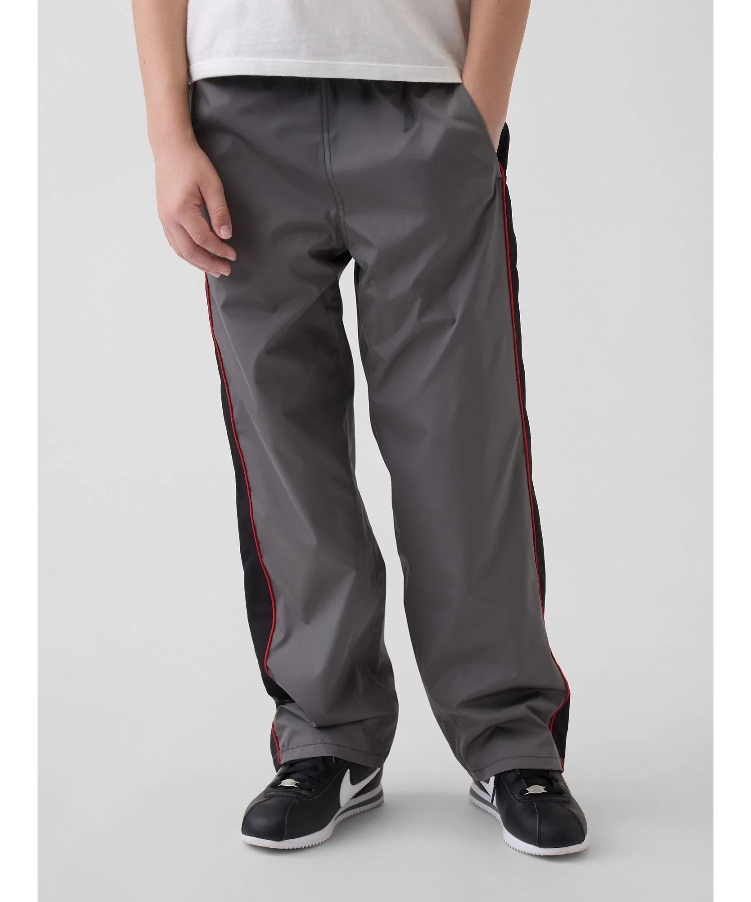 Детские брюки GAP Relaxed Fit с цветными блоками серые