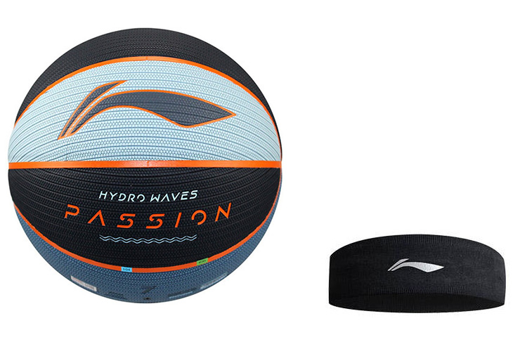 

LINING Баскетбольный мяч PU Basketball Blue Black размер 7 для тренировок унисекс