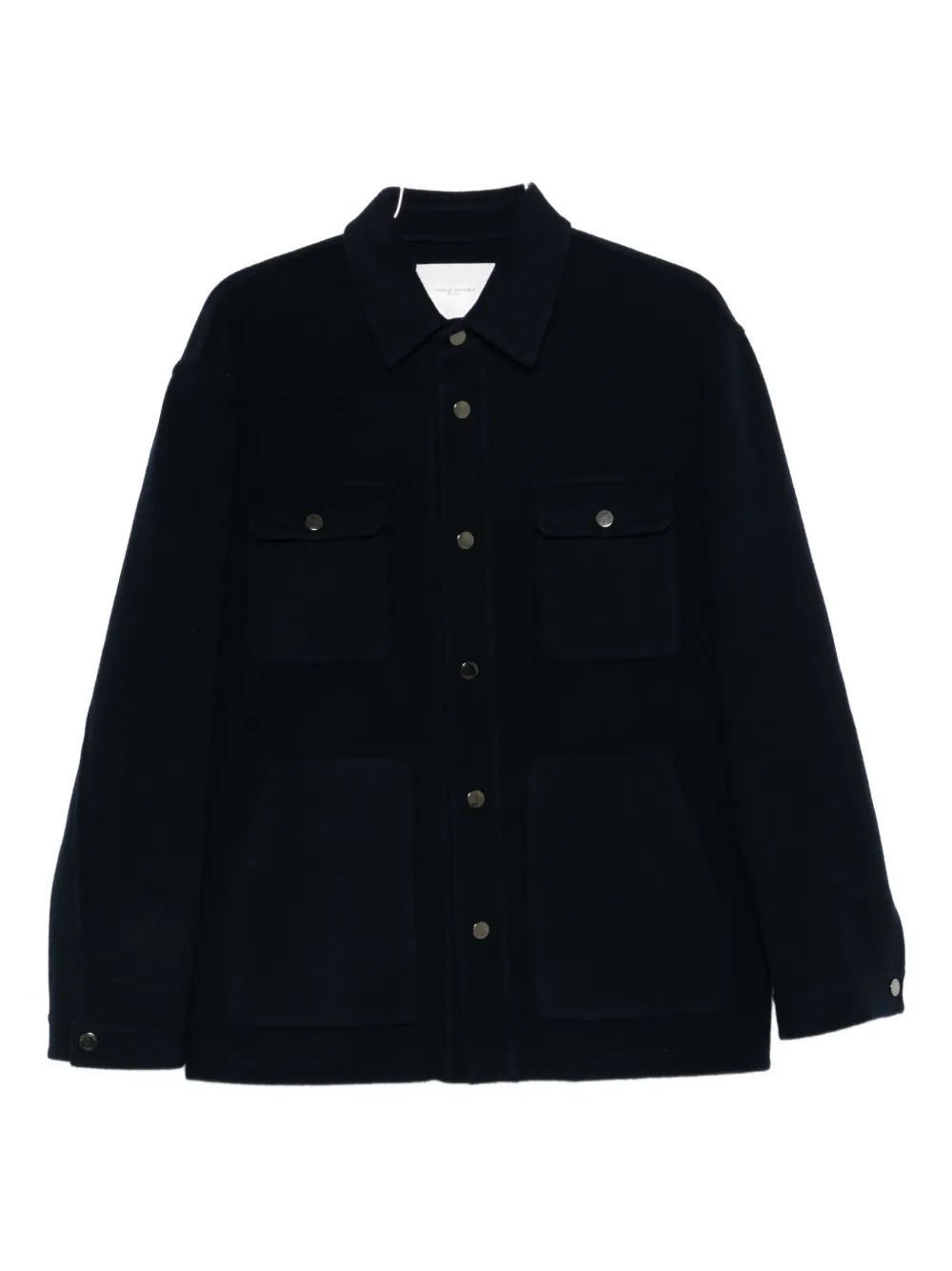 

Шерстяное пальто на пуговицах Paolo Pecora, синий