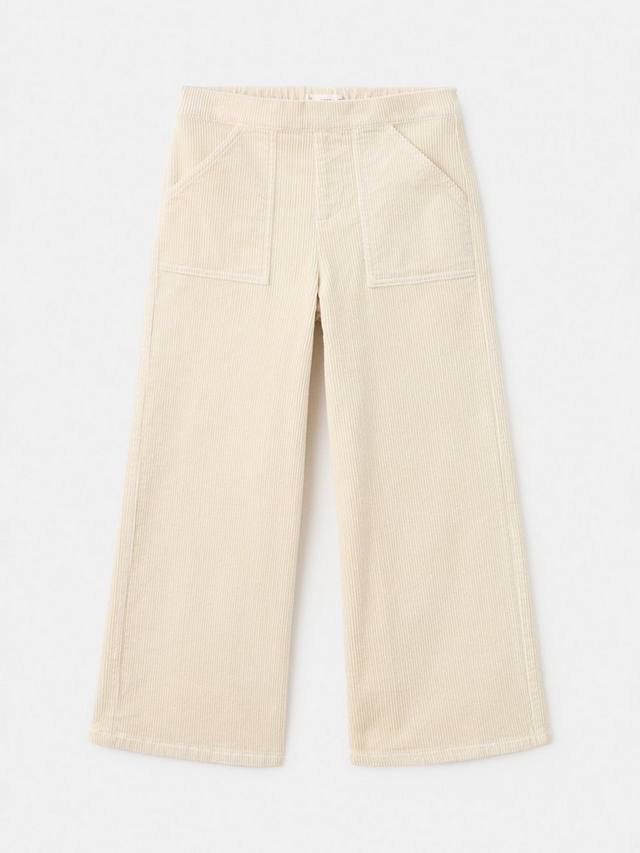 

Детские брюки Lula Corduroy с широкими штанинами Mango, Light Beige