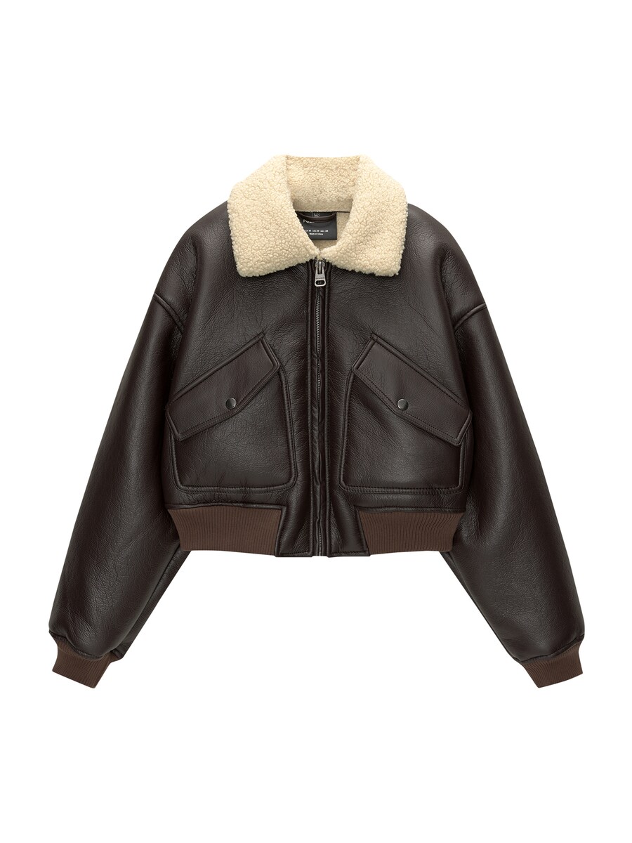 

Куртка межсезонная Pull&Bear, темно-коричневый