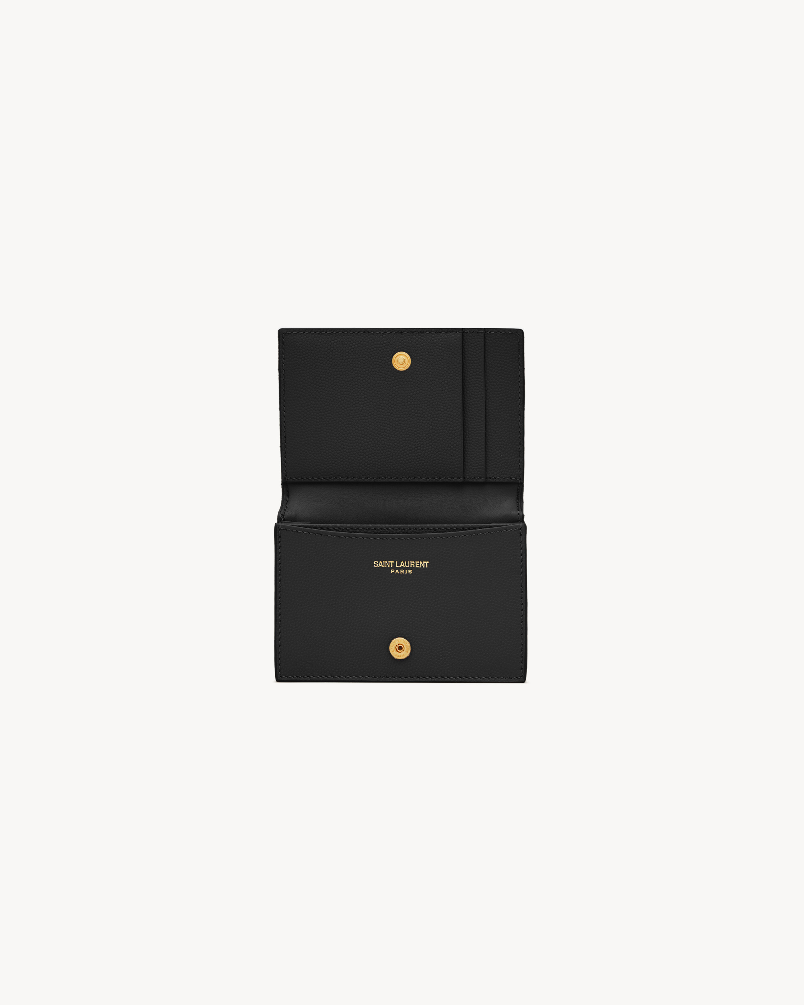 Визитница CASSANDRE MATELASSE из кожи grain de poudre Saint Laurent, черный — фото 4