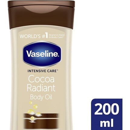 Интенсивное масло для тела Cocoa Radiant с 100% натуральным маслом какао для сухой кожи 200 мл Vaseline — фото 2