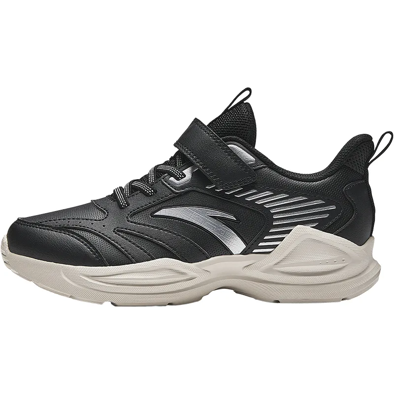 Antakids Легкие амортизирующие низкие детские кроссовки для бега black/silver