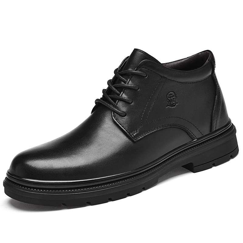 

Мужская повседневная обувь средней высоты LAORENTOU, Black Fleece-Lined