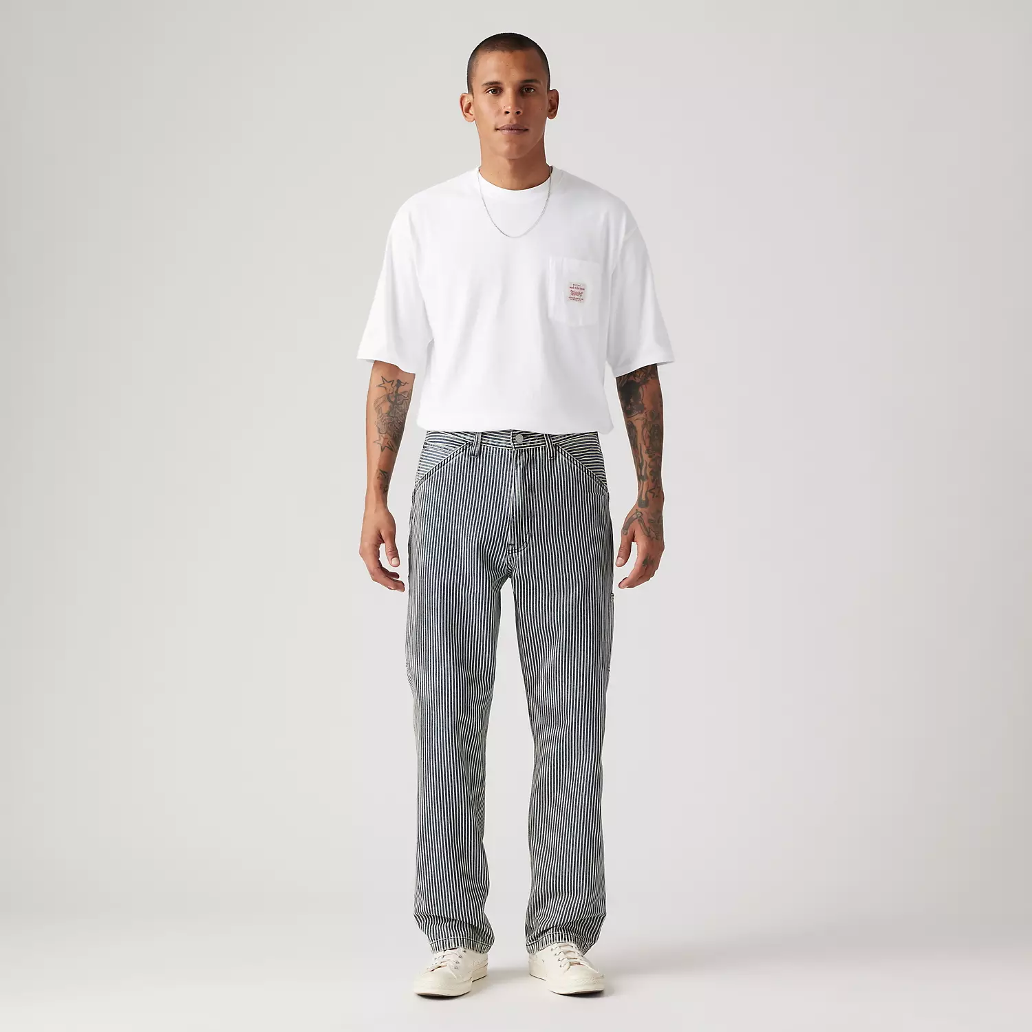568 Свободные прямые джинсы Carpenter для мужчин Levi's, цвет Aged RR Stripe - White — фото 2