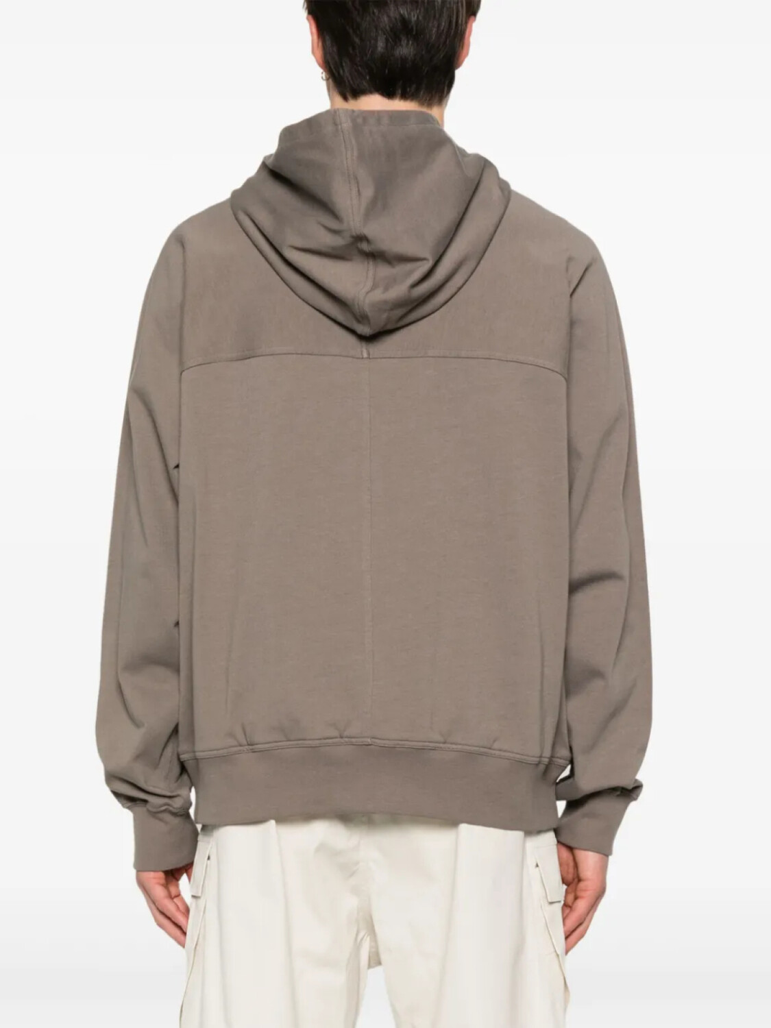 Толстовка с капюшоном Rick Owens на молнии, нейтральный — фото 4