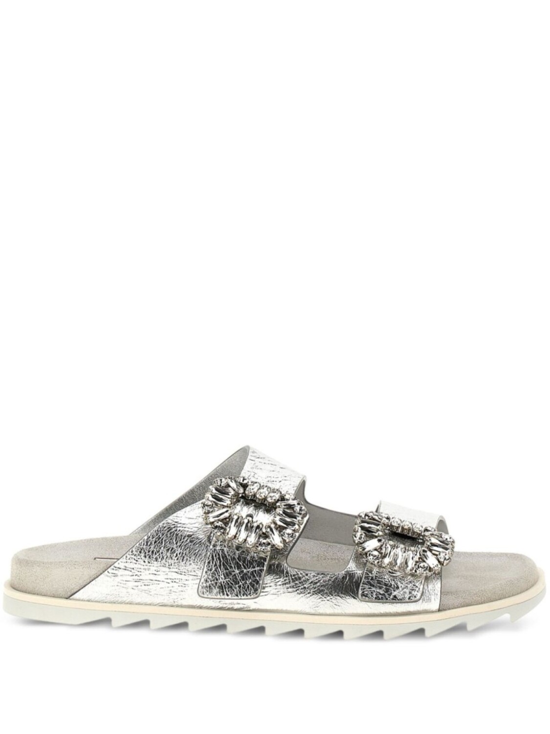 Сандалии Roger Vivier Slidy Viv, серебряный