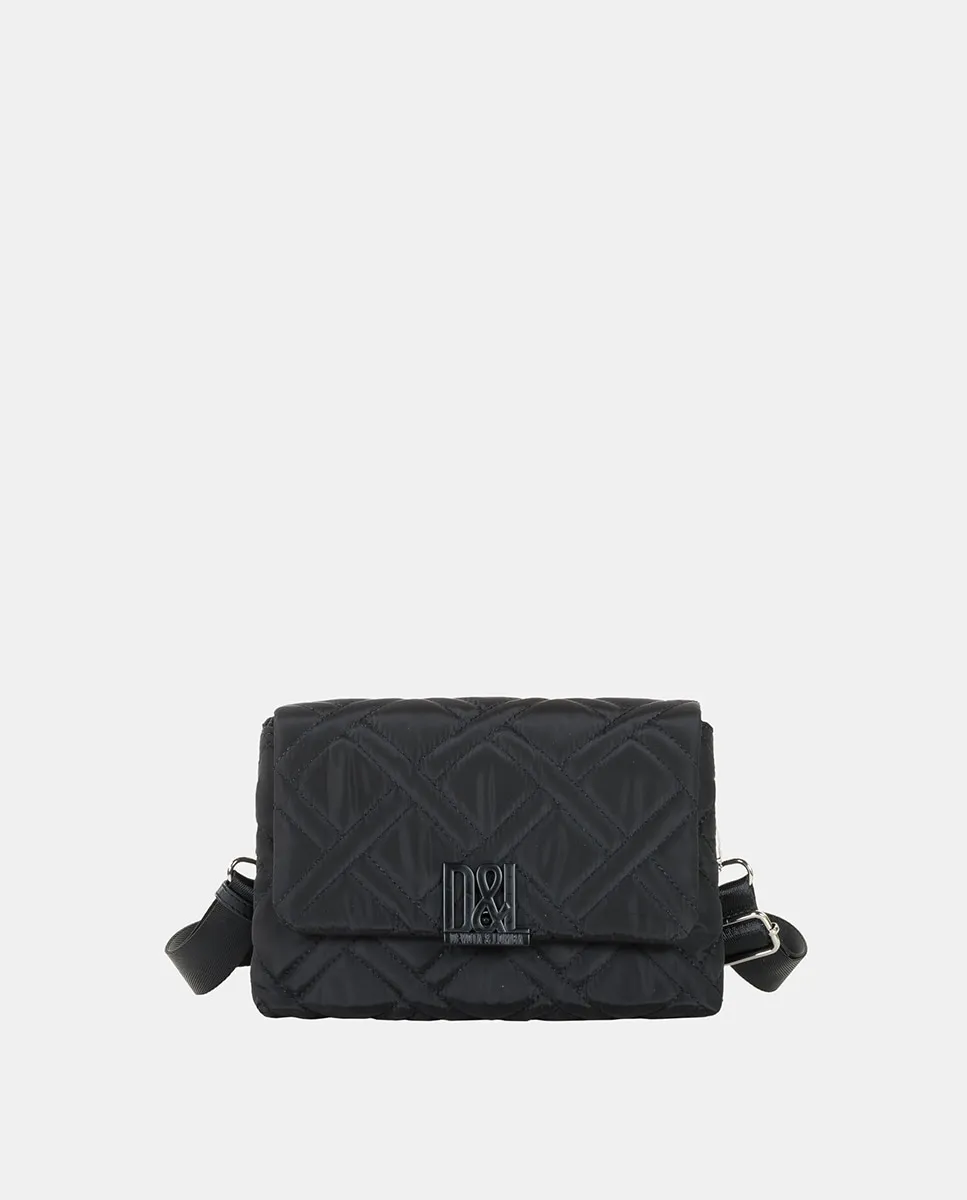 

Женская сумка-бандо Hasp черного цвета Devota & Lomba, черный