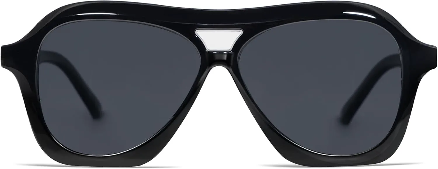 

Солнцезащитные очки-авиаторы VANLINKER в стиле ретро 70-х, квадратной формы, для женщин и мужчин, модные поляризованные, винтажные, VL9768, C1 Black Frame Grey Lens