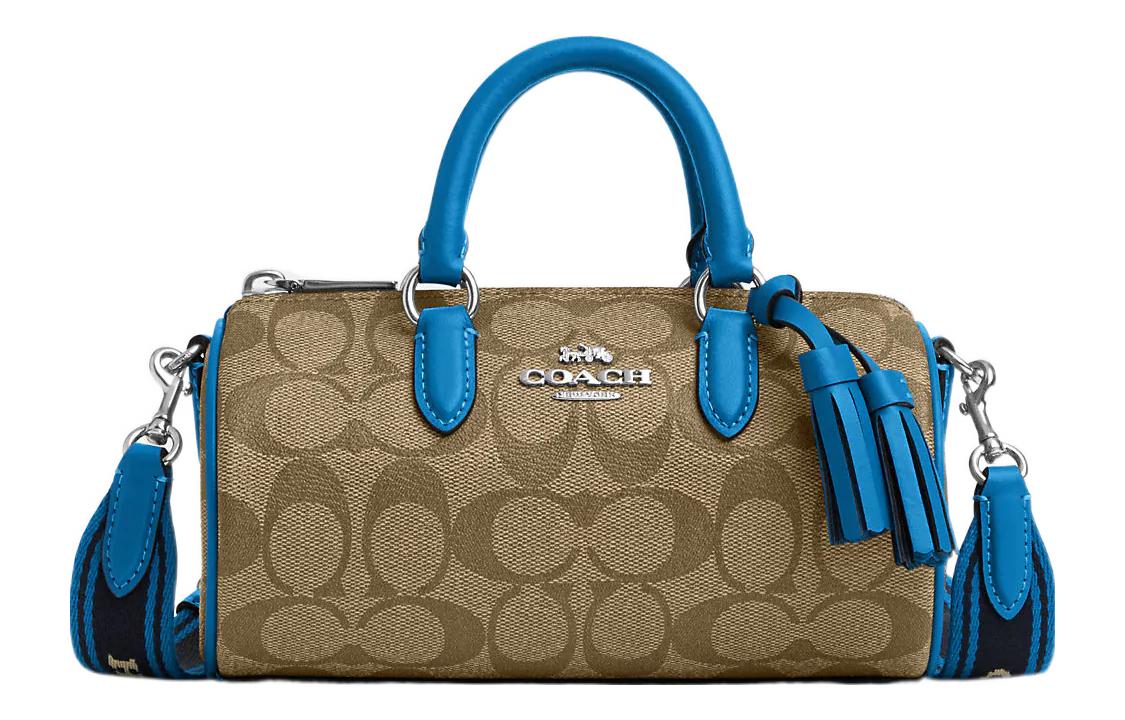 

COACH Сумка бостон из текстиля с кожаными вставками