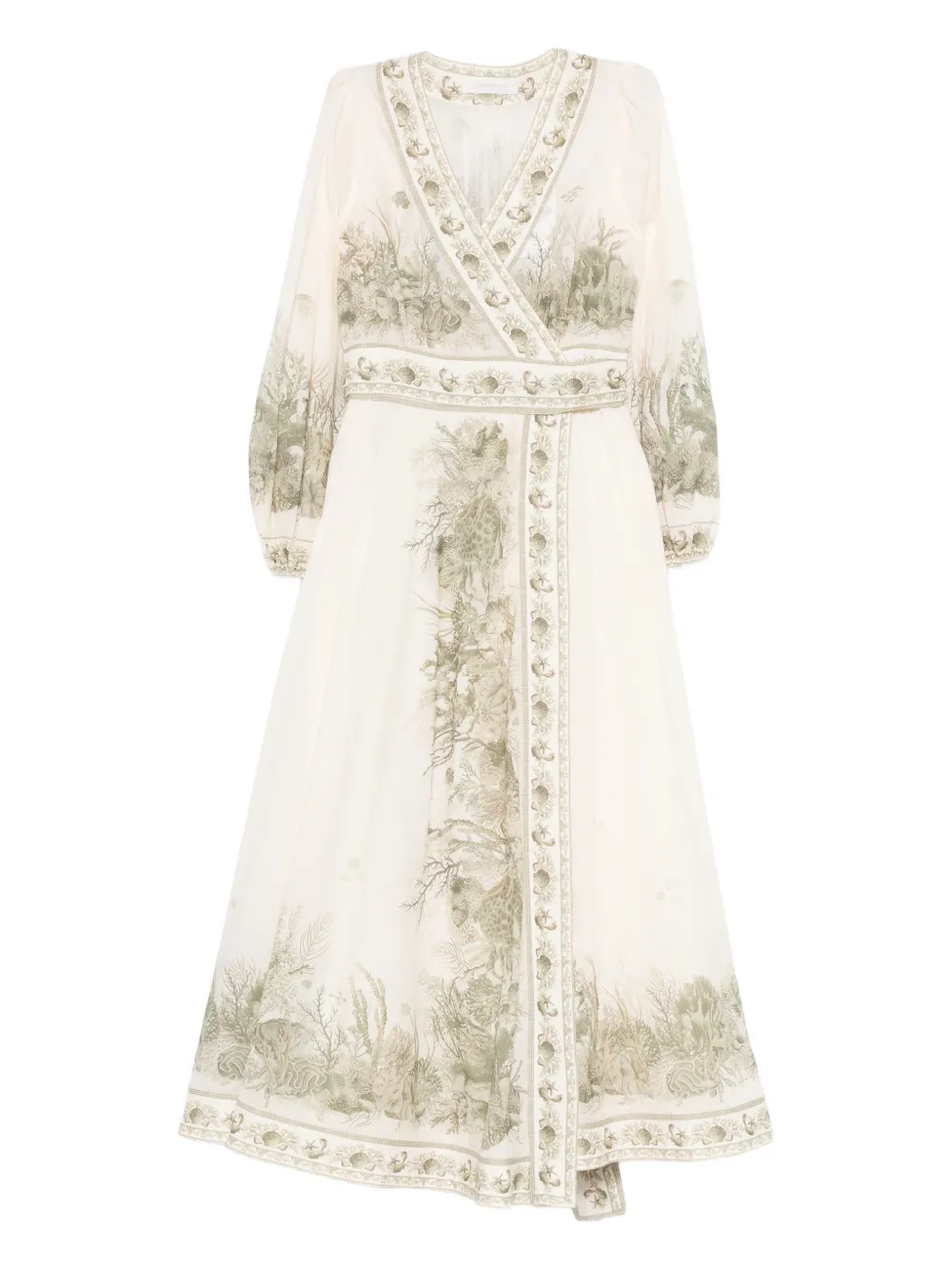 

Миди-платье с запахом Wanderlust Zimmermann, нейтральный