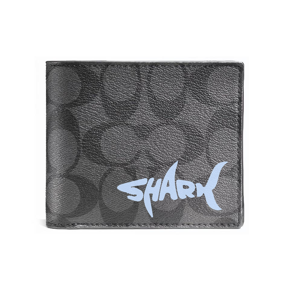 

COACH Кожаный кошелек 3 в 1 для мужчин черный, Blue Shark