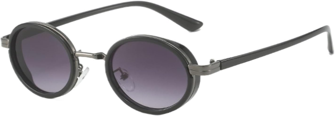 

Солнцезащитные очки с защитой от УФ-излучения UV400 | Маленькая оправа в стиле стимпанк | Для женщин и мужчин | Для занятий спортом на открытом воздухе и вождения DSVIGF, Black Gradient Grey