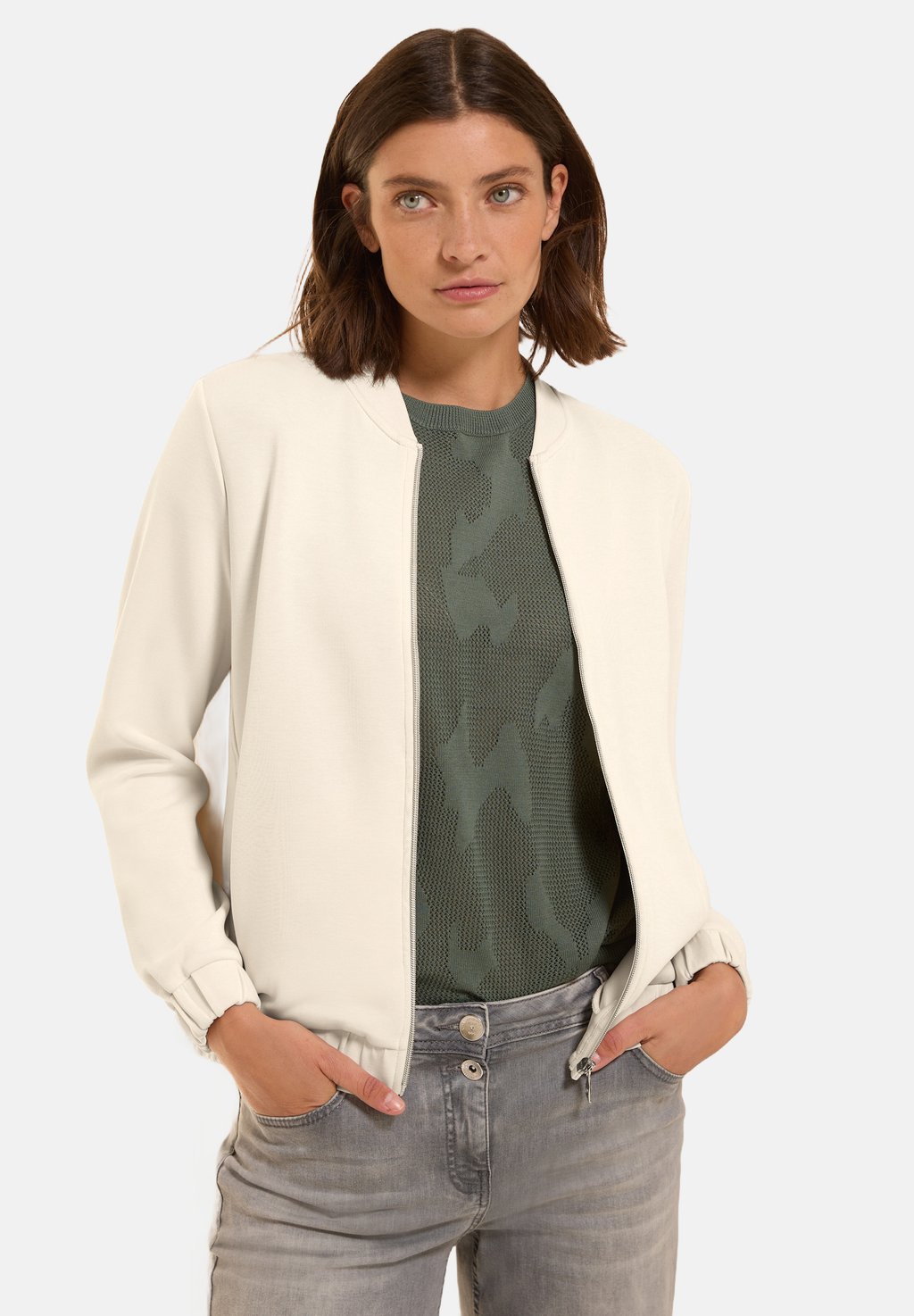 

Куртка-бомбер Zip-up sweatshirt Cecil, бежевый