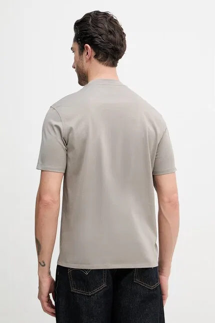 Футболка из хлопка Emporio Armani, серый — фото 3