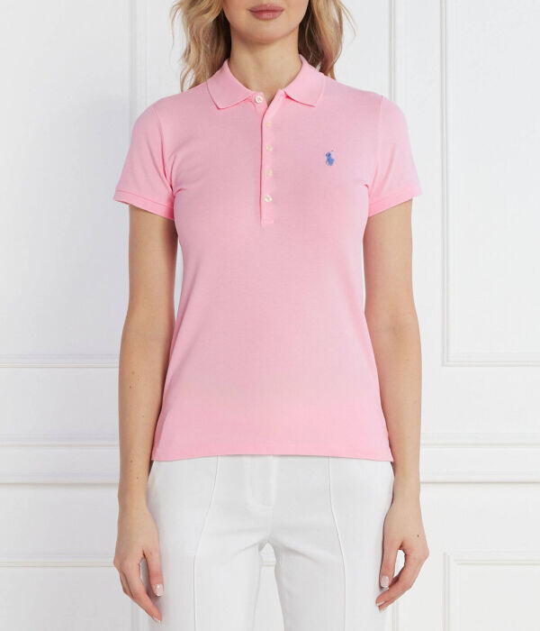 

Футболка поло женская Polo Ralph Lauren облегающего кроя, розовый