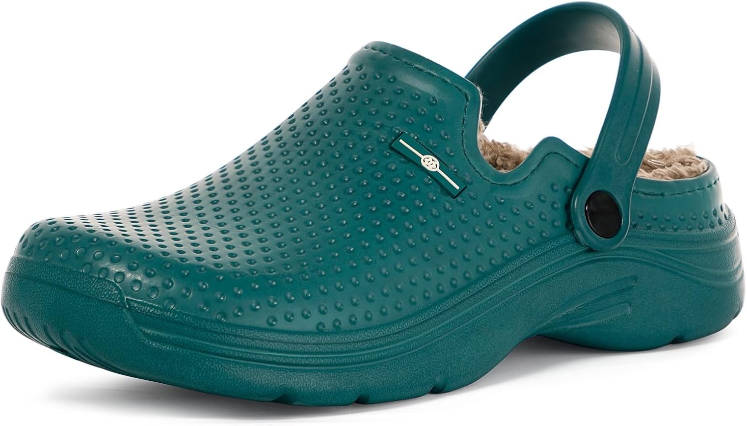 

Женские и мужские сабо с меховой подкладкой, водонепроницаемые садовые туфли, зимние, с теплой флисовой подкладкой, пушистые домашние тапочки, для дома и улицы Gaatpot, зеленый