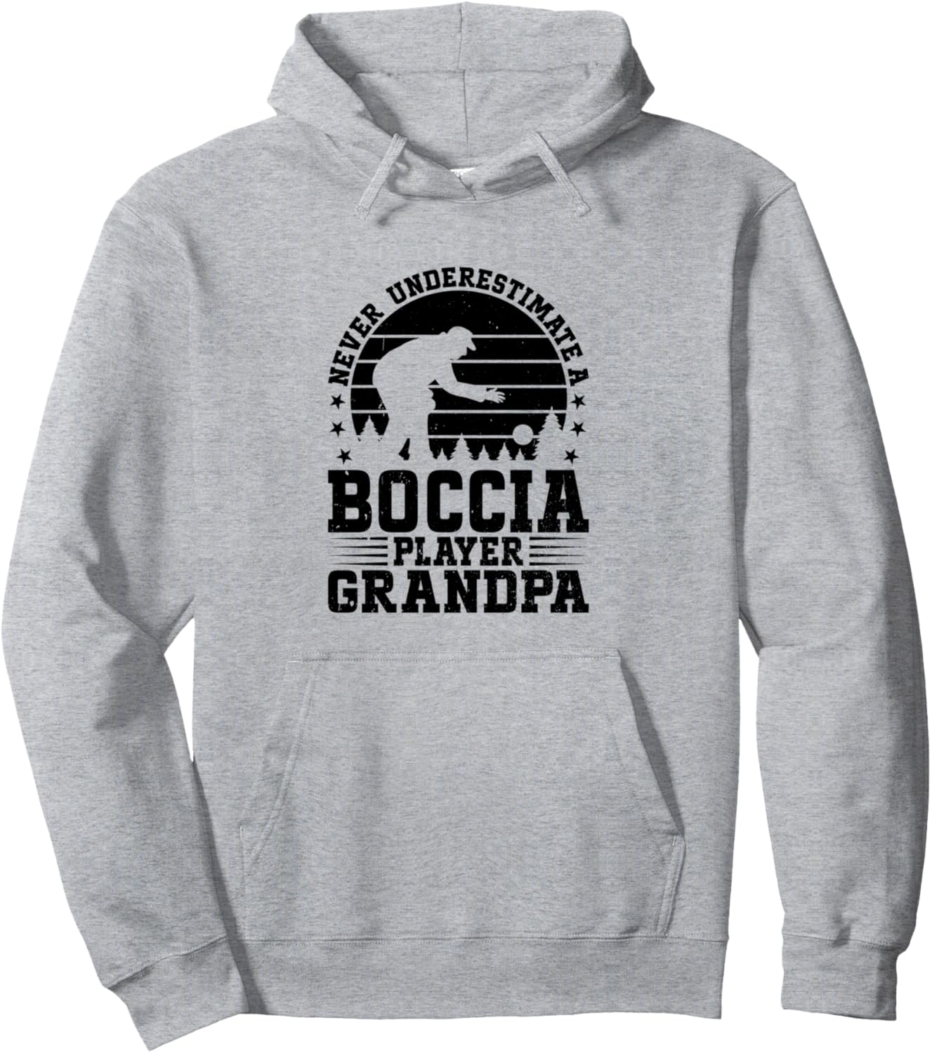 

Толстовка, Не стоит недооценивать толстовку «Дедушка-игрок в боччу» Bocce Ball Player Grandpa Boccia Player, серый