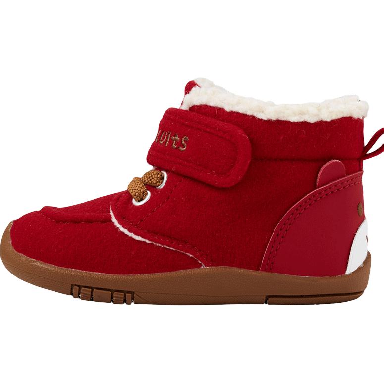 

Антискользящие и износостойкие утепленные высокие ботиночки для малышей MIKI HOUSE, красный