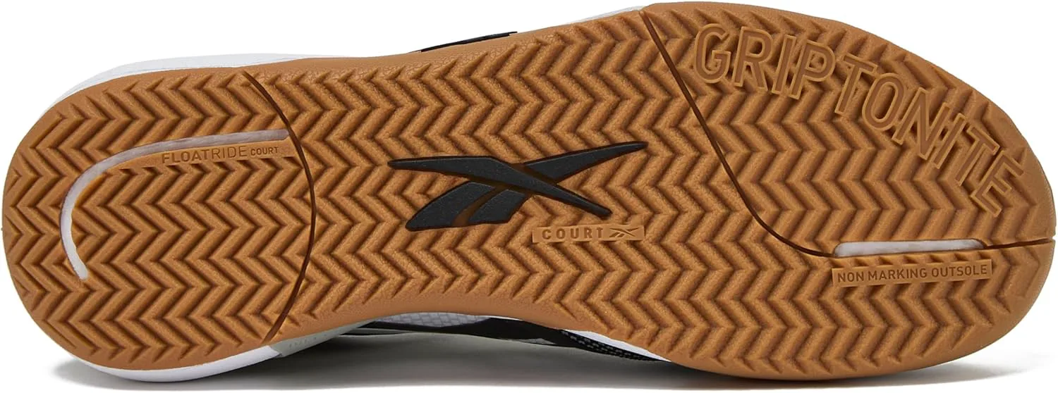 Мужские спортивные кроссовки Reebok Nano Court для пикубола, белый/черный/серый — фото 4