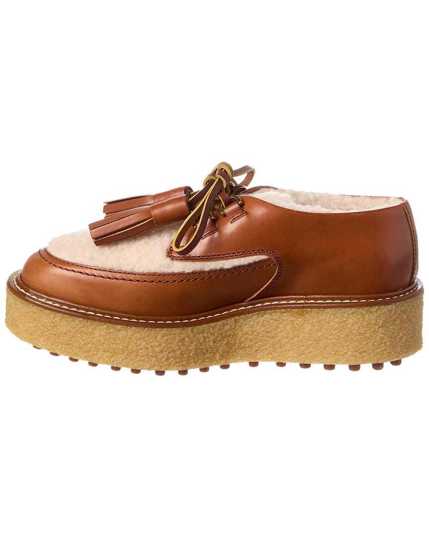 Кожаные и овчинные мокасины на платформе от TOD TOD's — фото 2