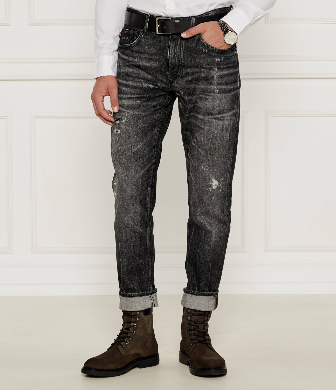 

Джинсы BOSS ORANGE TROY BO Regular Fit, черный