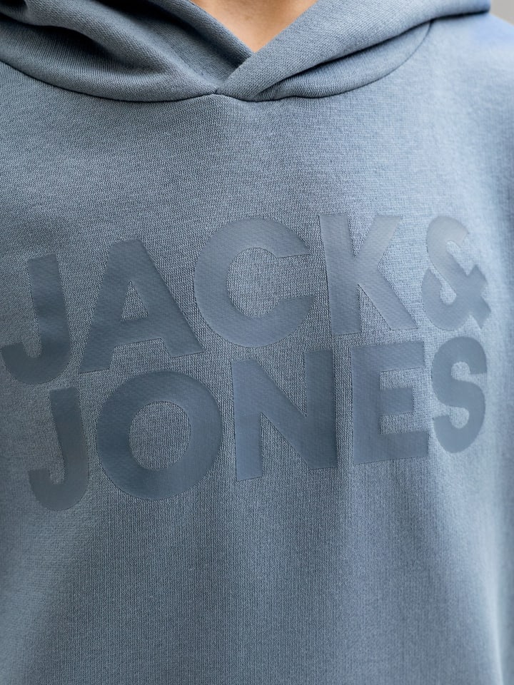 JACK & JONES Junior Толстовка с капюшоном JJECORP LOGO SWEAT HOOD JNR в цвете «синий мираж» — фото 2
