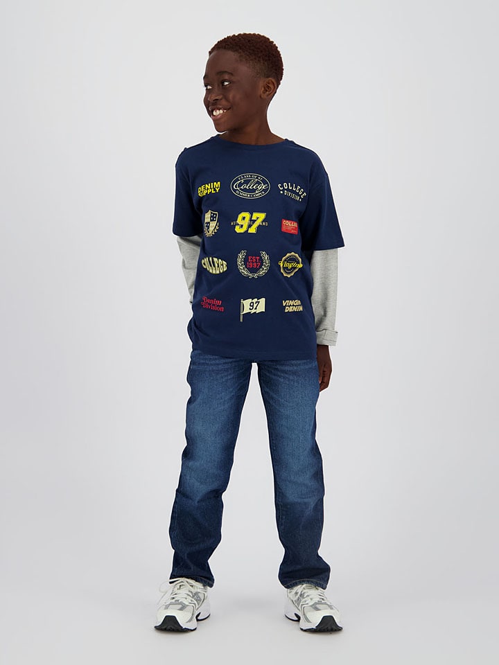 

Джинсы - комфортного кроя - темно-синего цвета Vingino