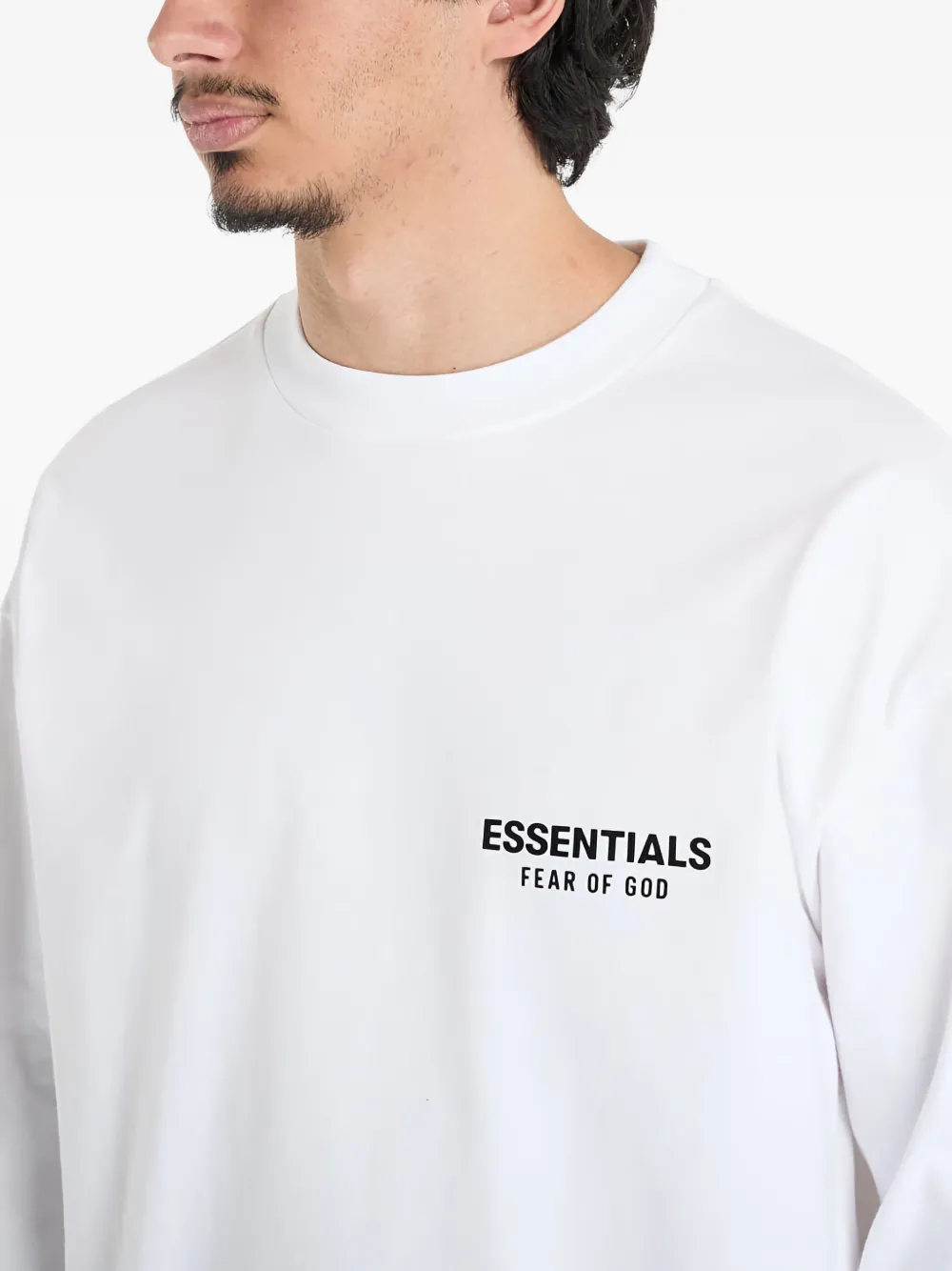 Футболка с длинными рукавами и логотипом FEAR OF GOD ESSENTIALS, белый — фото 4
