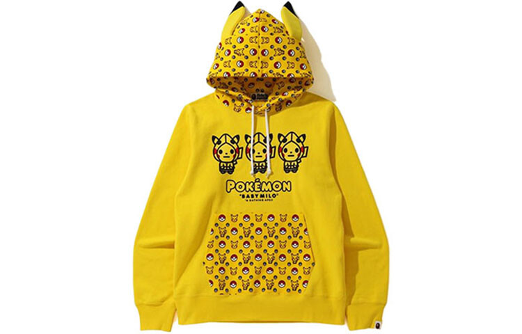 

Свитшот Pokemon X Bape унисекс желтый A Bathing Ape, желтый
