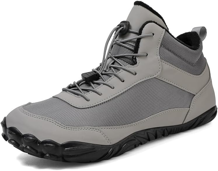 

Зимние теплые снежные ботинки для женщин и мужчин, водонепроницаемые, с широкой носочной частью, военные тактические ботинки, наружные дышащие нескользящие кроссовки для походов, стандартная посадка, термокомфортная обувь Lghlmcl, серый