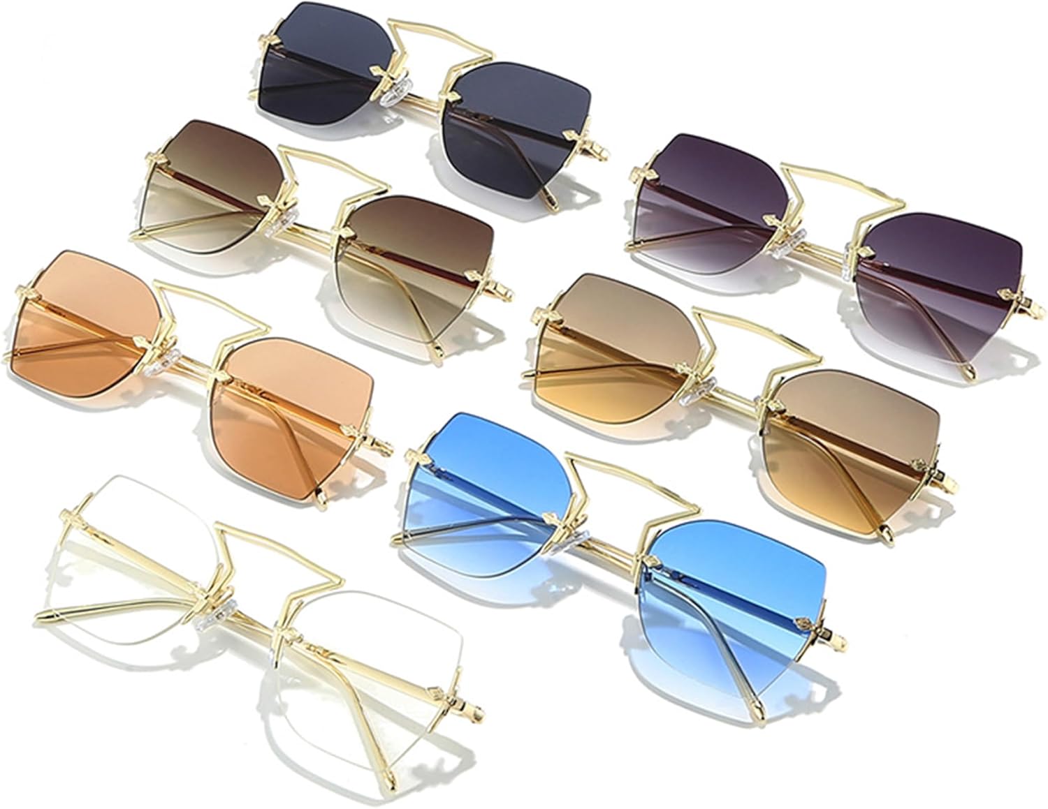 

bullabulling Модные маленькие солнцезащитные очки-пилот для женщин и мужчин, стильные, с металлической оправой, плоской верхней частью, квадратной формы, защита от УФ-излучения UV400, Blue