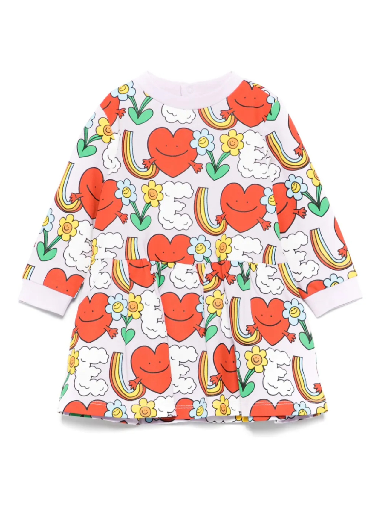 

Платье с графическим принтом Stella McCartney Kids, фиолетовый