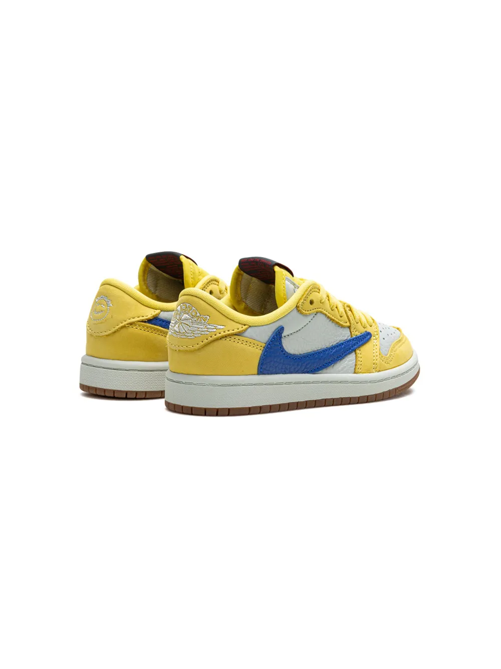Кроссовки Air Jordan 1 Retro Low OG SP Canary из коллаборации с Travis Scott Jordan Kids, желтый — фото 3