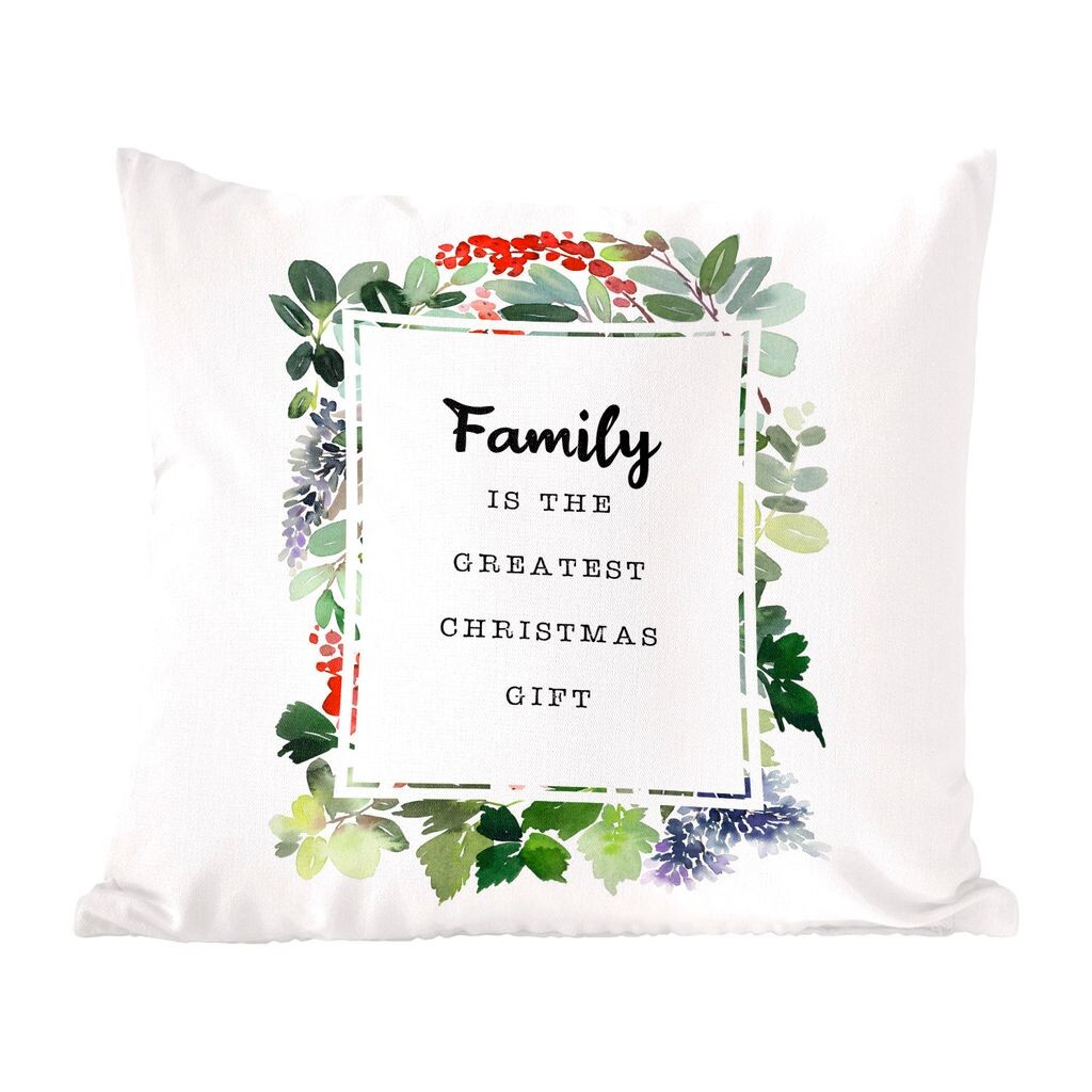 

Декоративная подушка MuchoWow диванная подушка для гостиной декоративная подушка 40x40 см Рождество - цитата - семья - чехлы на диванные подушки - без наполнителя