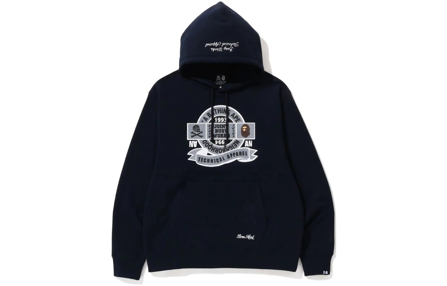 Свитшот Neighborhood X унисекс A Bathing Ape, темно-синий — фото 3