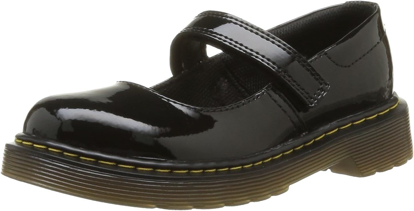 

Dr. Martens Maccy Mary Jane (Little Kid/Big Kid), Black Patent Lamper