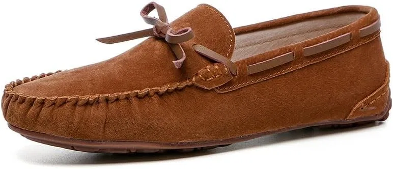 Лоферы мужские замшевые, Moccasins Boatshoes, желтый SayfuR