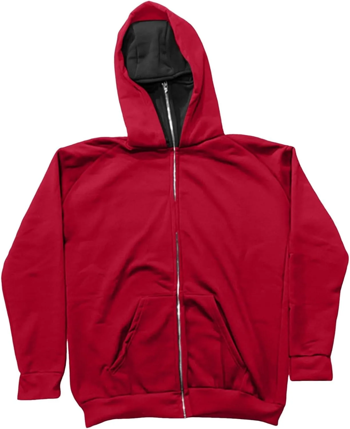 

Мужская худи JOFOW с молнией, оверсайз, утепленная