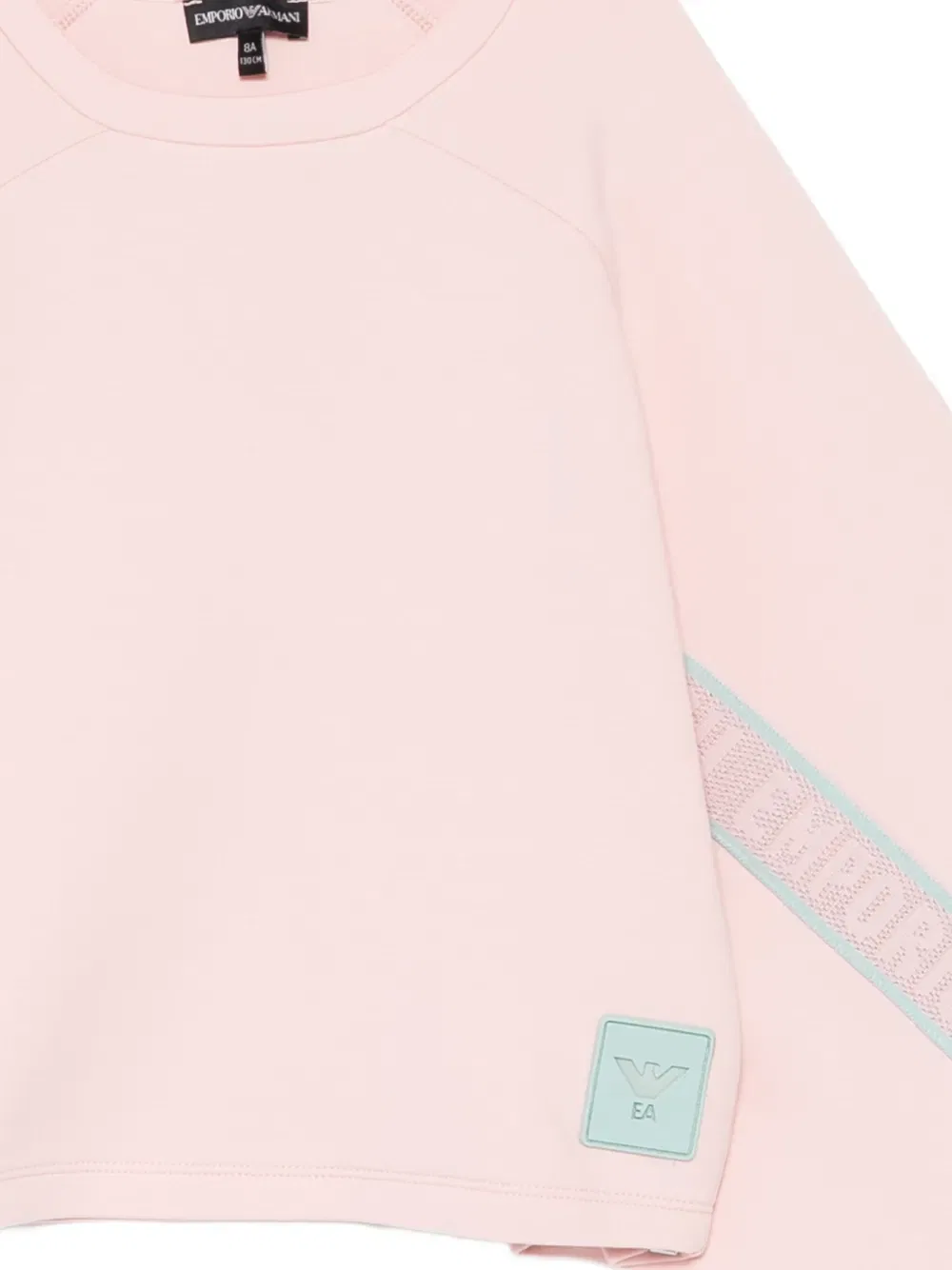 Толстовка с логотипом Logo-tape Emporio Armani Kids, розовый — фото 3