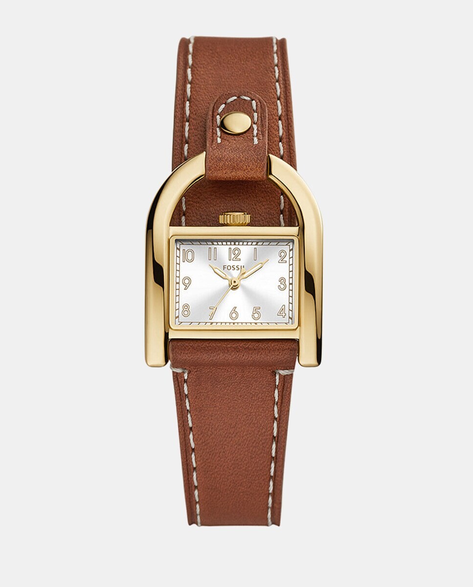 

Harwell ES5264 Коричневые кожаные женские часы Fossil, коричневый