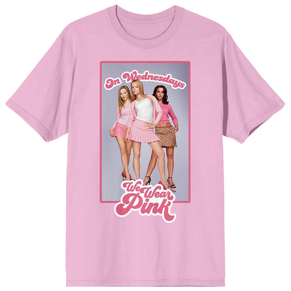 

Футболка с короткими рукавами и рисунком «On Wednesday We Wear Pink» для юниоров Bioworld Mean Girls, розовый