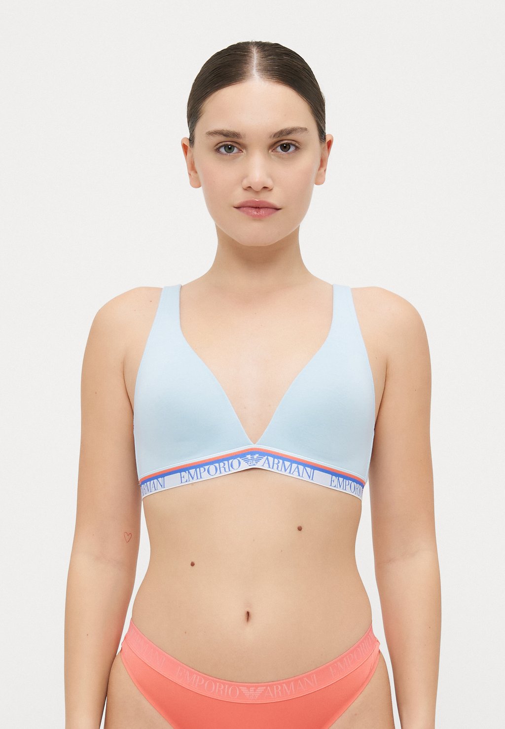 

Треугольный бюстгальтер PADDED TRIANGLE BRA Emporio Armani, светло-голубой